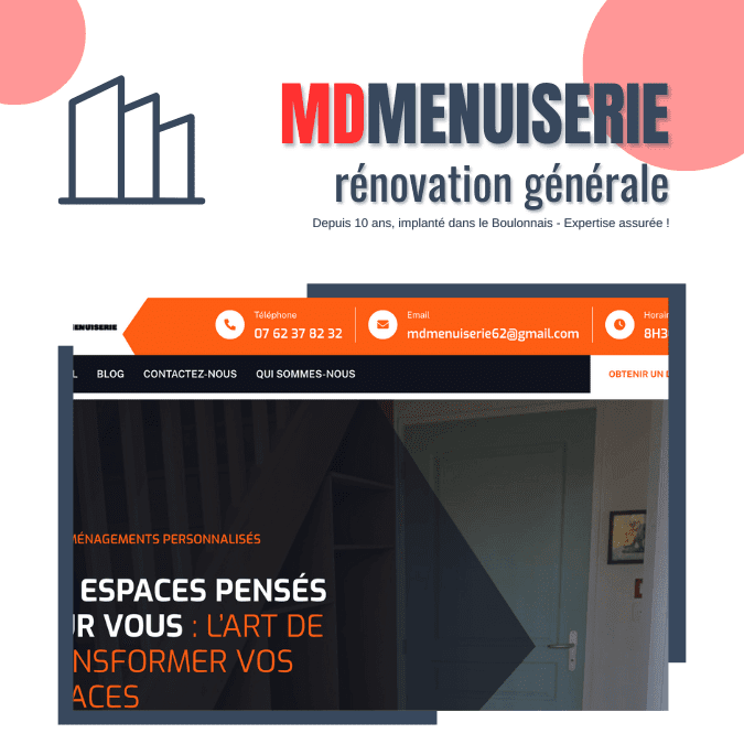 Porte-fenêtre sur mesure installée par MD Menuiserie à Boulogne-sur-Mer